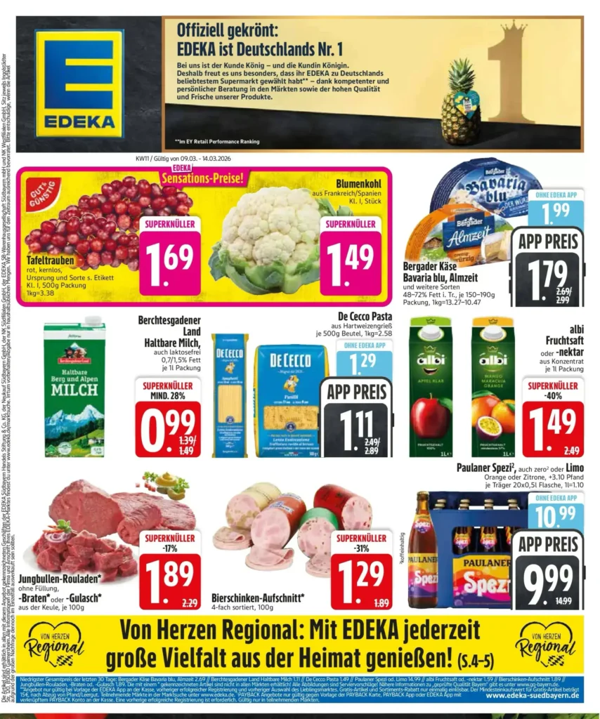 Geschäft EDEKA prospekt zum blättern diese woche gültig bis 14.3.2026 edeka prospekt zum blättern gültig bis 14.3.2026
