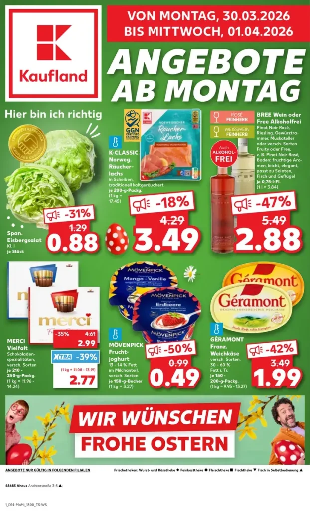 kaufland angebote ab montag prospekt gültig bis 1.4.2026