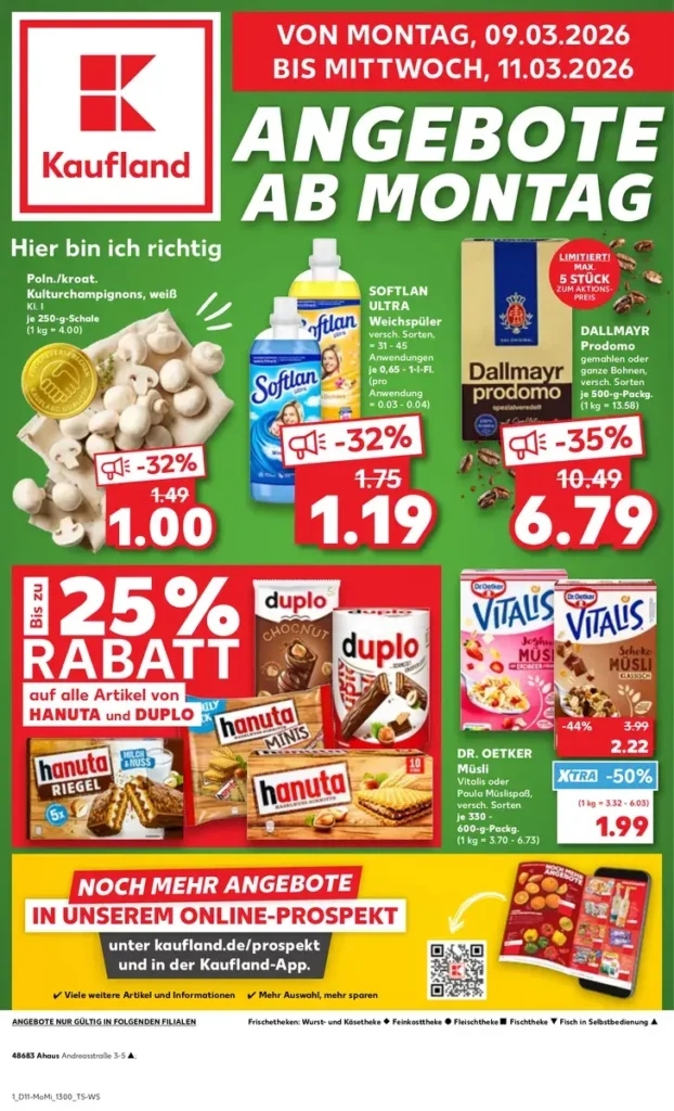 kaufland angebote ab montag prospekt gültig bis 11.3.2026