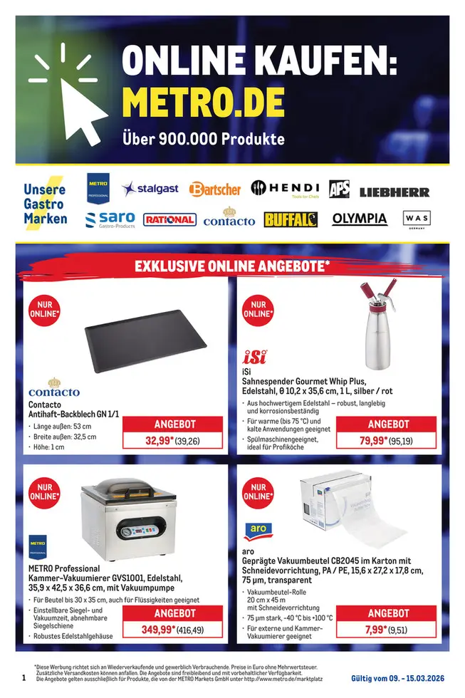 metro angebote wochen prospekte online gültig bis 16.3.2026