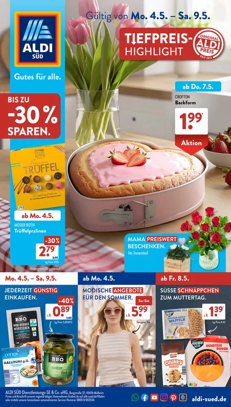 Geschäft ALDI Süd prospekt diese woche gültig bis 9.5.2026 aldi süd prospekt zum blättern gültig bis 9.5.2026