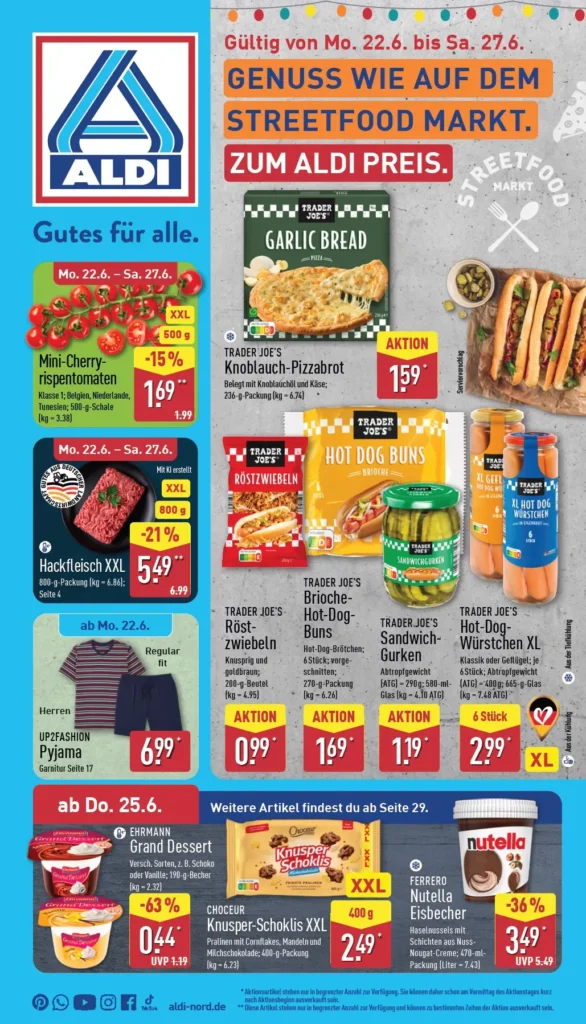 Geschäft ALDI Nord prospekt diese woche gültig bis 27.6.2026 aldi nord prospekt vorschau angebote gültig bis 27.6.2026